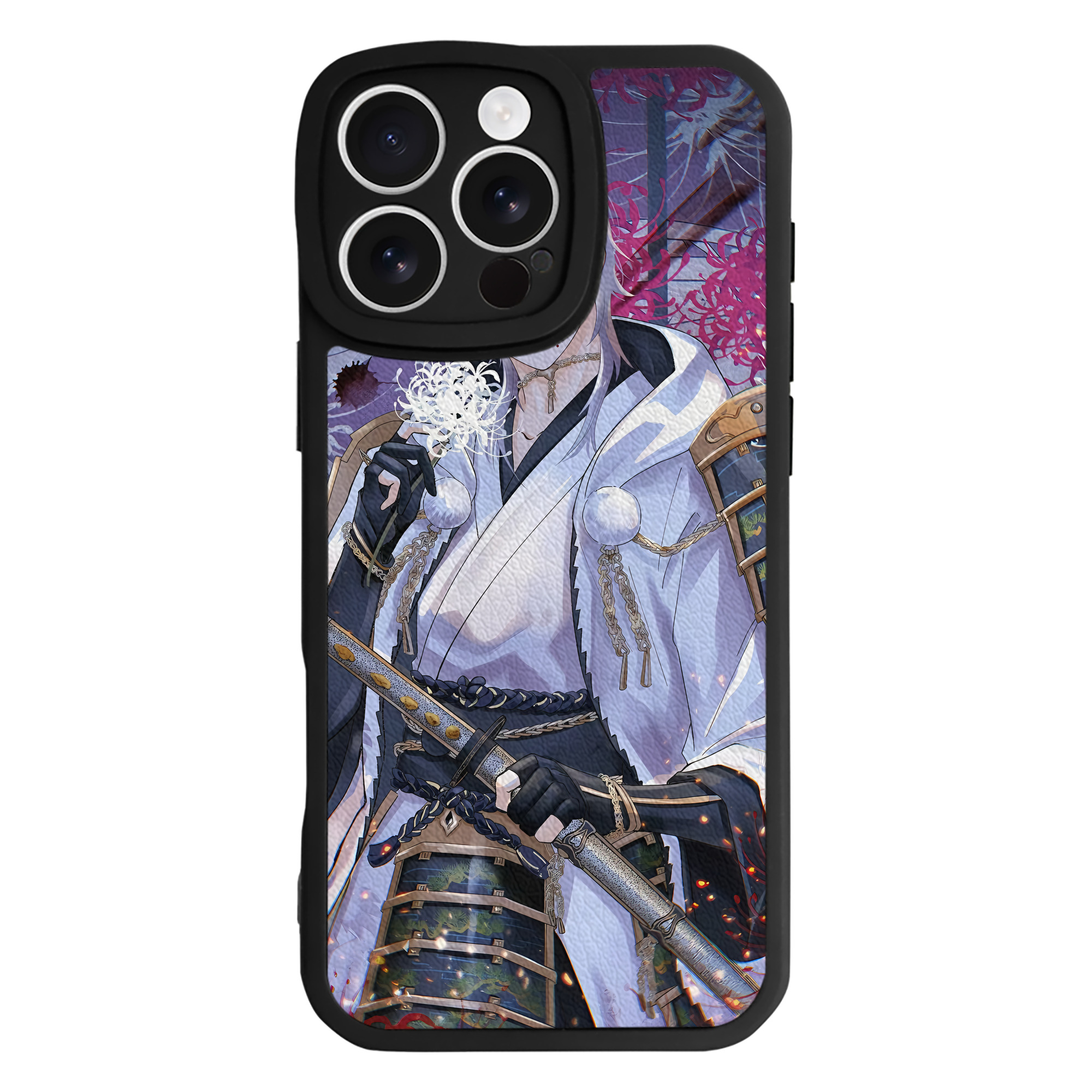 （画像用） 刀剣乱舞 Touken Ranbu 【iPhone 16シリーズ対応】シリコンスマホケース（レザー調） 材質：シリコン